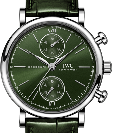 IWC Portofino Chronograph 39mm Zielony Stal