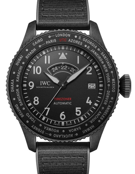 IWC Pilot Timezoner Czarny 46 mm Ceramika IW395505