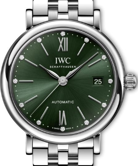 IWC Portofino Automatic 37mm Zielony Stal IW458602