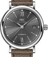 IWC Portofino Automatic 37mm Czarny Stal IW458603