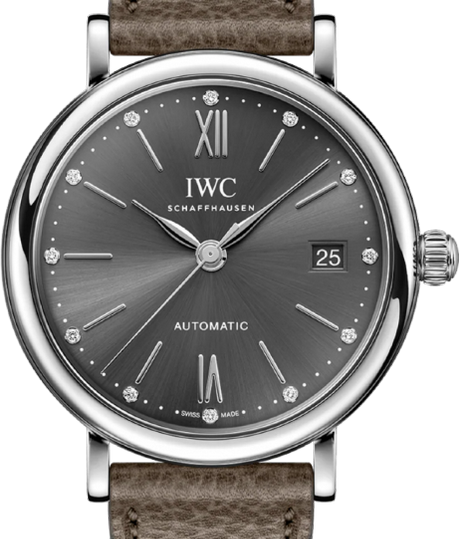 IWC Portofino Automatic 37mm Czarne Stal