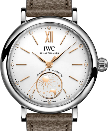 IWC Portofino Automatic Day & Night 34mm Bialy Stal