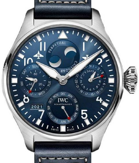 IWC Big Pilots Watch Perpetual Calendar 46,2mm Niebieski Stal