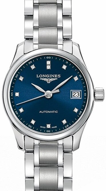 Longines Master Collection Niebieski 25 mm Stal L2.128.4.97.6