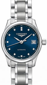 Longines Master Collection Niebieski 25 mm Stal L2.128.4.97.6