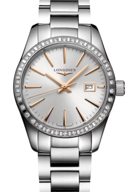 Longines Conquest Classic Srebrny 29 mm Stal L2.286.0.72.6