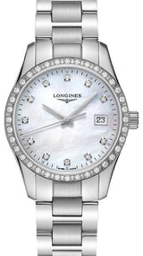 Longines Conquest Classic Srebrny 34 mm Stal L2.386.0.87.6