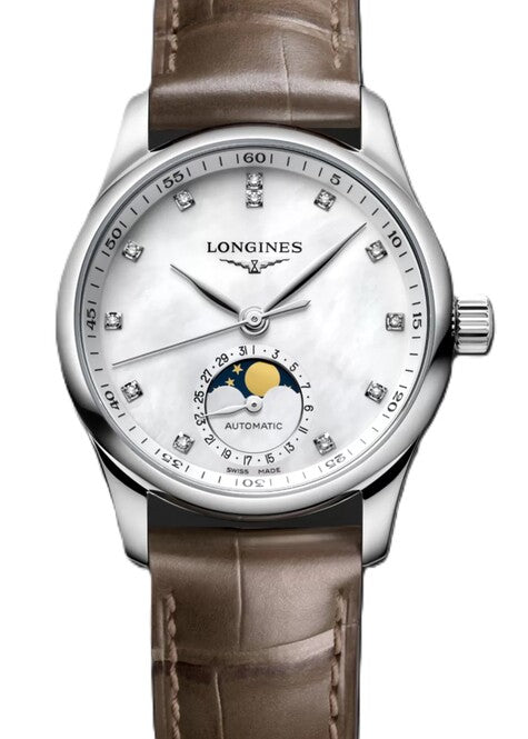 Longines Master Collection Masa perłowa 34 mm Stal L2.409.4.87.4