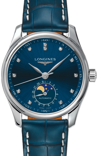 Longines Master Collection Niebieski 34 mm Stal