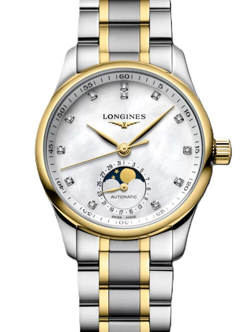 Longines Master Collection Masa perłowa 34 mm Złoto/Stal L2.409.5.87.7