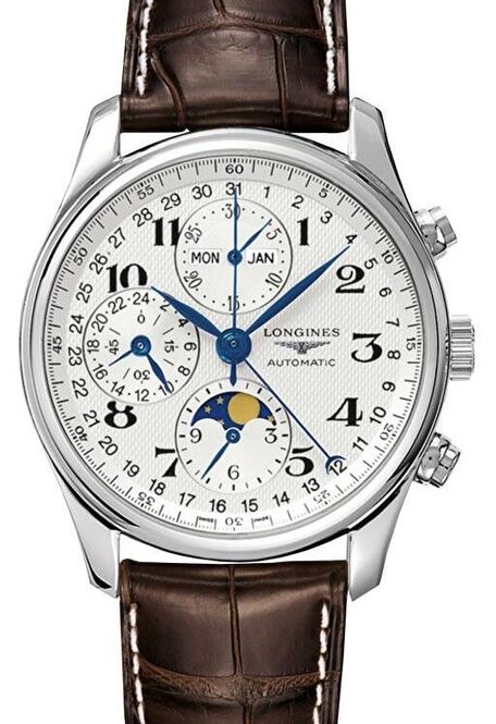 Longines Master Collection Biały 40 mm Stal