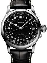 Longines Twenty-Four Hours Czarny 47 mm Stal L2.751.4.53.4