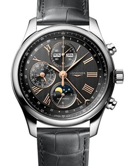 Longines Master Collection Czarny 42 mm Stal L2.773.4.61.2
