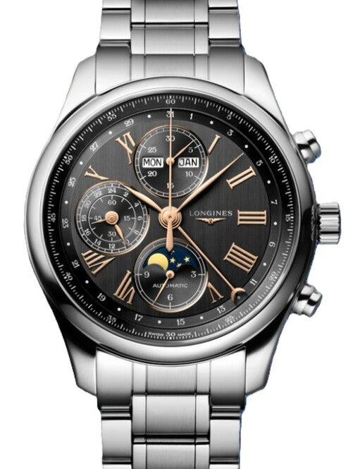 Longines Master Collection Czarny 42 mm Stal L2.773.4.61.6