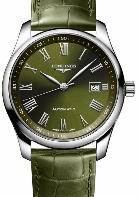 Longines Master Collection Zielony 40 mm Stal