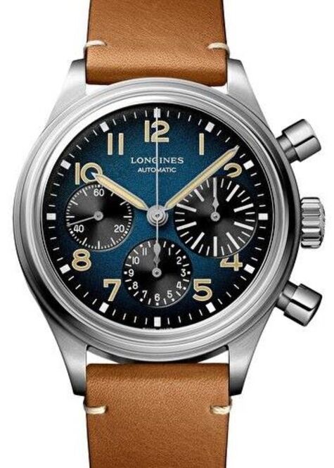 Longines Avigation Niebieski 41 mm Tytan L2.816.1.93.2