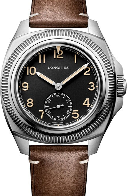 Longines Pilot Majetek Czarny 43 mm Stal L2.838.4.53.0