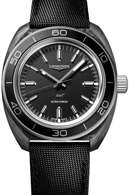 Longines Ultra-chron Czarny 43 mm Tytan L2.839.4.52.2