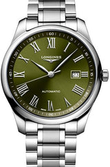 Longines Master Collection Zielony 42 mm Stal L2.893.4.09.6
