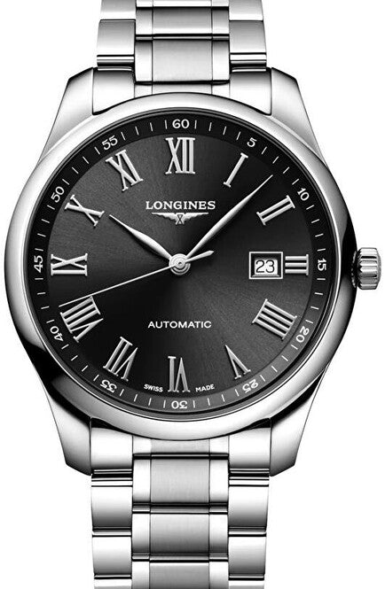 Longines Master Collection Czarny 42 mm Stal L2.893.4.59.6