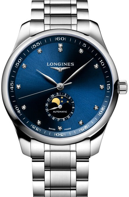 Longines Master Collection Niebieski 42 mm Stal L2.919.4.97.6