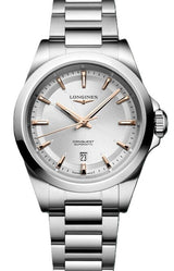 Longines Conquest Srebrny 30 mm Stal L3.320.4.72.6