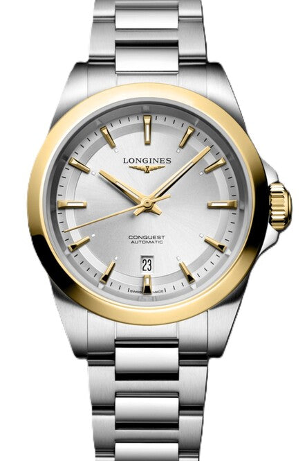 Longines Conquest Srebrny 30 mm Złoto/Stal L3.320.5.70.6