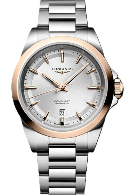 Longines Conquest Srebrny 30 mm Złoto/Stal L3.320.5.72.6