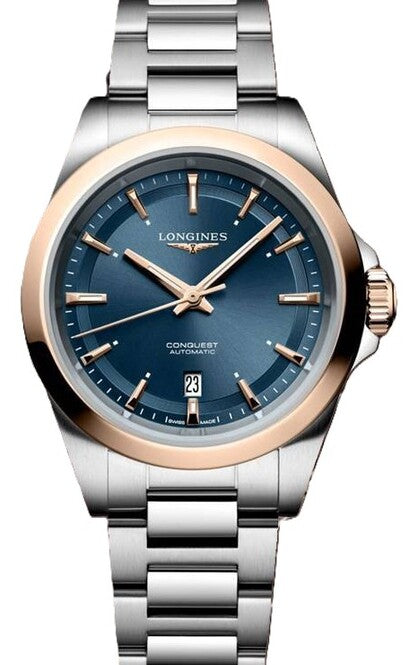 Longines Conquest Niebieski 30 mm Złoto/Stal L3.320.5.92.6
