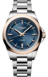 Longines Conquest Niebieski 30 mm Złoto/Stal L3.320.5.92.6