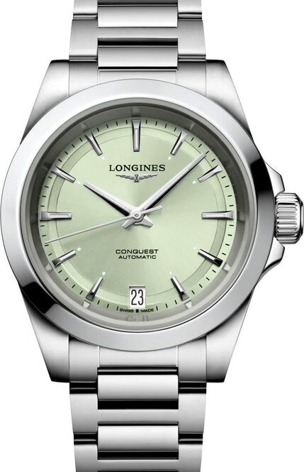 Longines Conquest Zielony 34 mm Stal L3.430.4.02.6