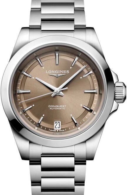 Longines Conquest Brązowy 34 mm Stal L3.430.4.62.6