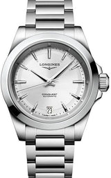 Longines Conquest Srebrny 34 mm Stal L3.430.4.72.6