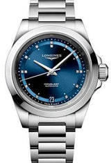 Longines Conquest Niebieski 34 mm Stal L3.430.4.97.6