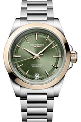 Longines Conquest Zielony 34 mm Złoto/Stal L3.430.5.02.6