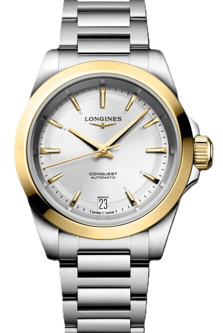 Longines Conquest Srebrny 34 mm Złoto/Stal L3.430.5.70.6