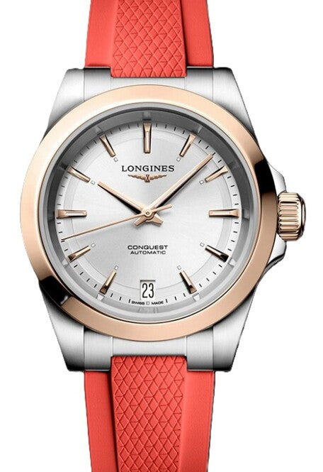 Longines Conquest Srebrny 34 mm Złoto/Stal L3.430.5.72.9