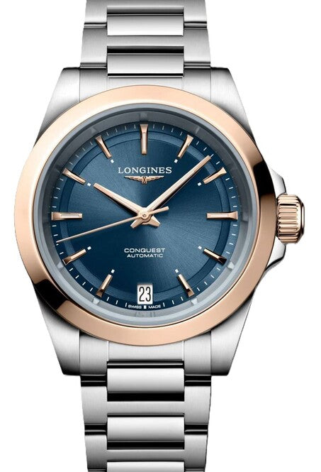 Longines Conquest Niebieski 34 mm Złoto/Stal L3.430.5.92.6