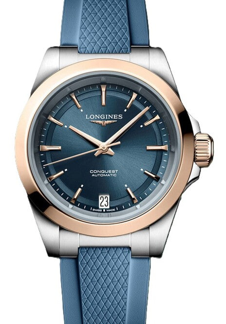 Longines Conquest Niebieski 34 mm Złoto/Stal L3.430.5.92.9
