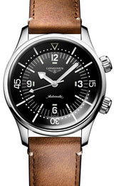 Longines Legend Diver Czarny 39 mm Stal L3.764.4.50.0