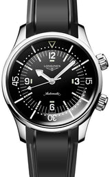 Longines Legend Diver Czarny 39 mm Stal L3.764.4.50.9