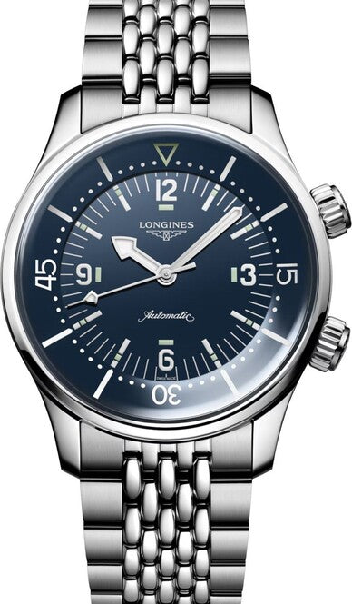 Longines Legend Diver Niebieski 39 mm Stal L3.764.4.90.7
