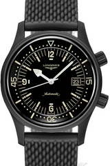 Longines Legend Diver Czarny 42 mm Stal L3.774.2.50.9