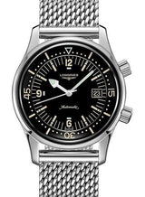 Longines Legend Diver Czarny 42 mm Stal L3.774.4.50.6