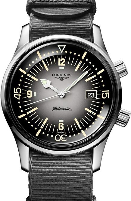Longines Legend Diver Szary 42 mm Stal L3.774.4.70.2