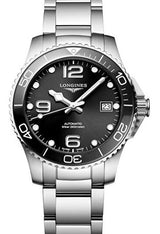 Longines HydroConquest Czarny 39 mm Stal L3.780.4.56.6