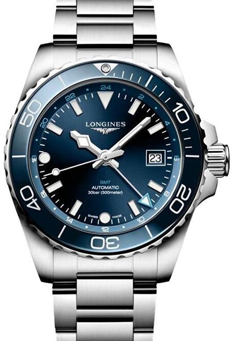 Longines HydroConquest Niebieski 41 mm Stal L3.790.4.96.6