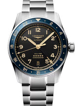 Longines Spirit Zulu Time Czarny 39 mm Stal L3.802.4.60.6