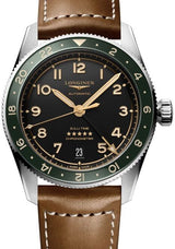 Longines Spirit Zulu Time Czarny 39 mm Stal L3.802.4.63.2