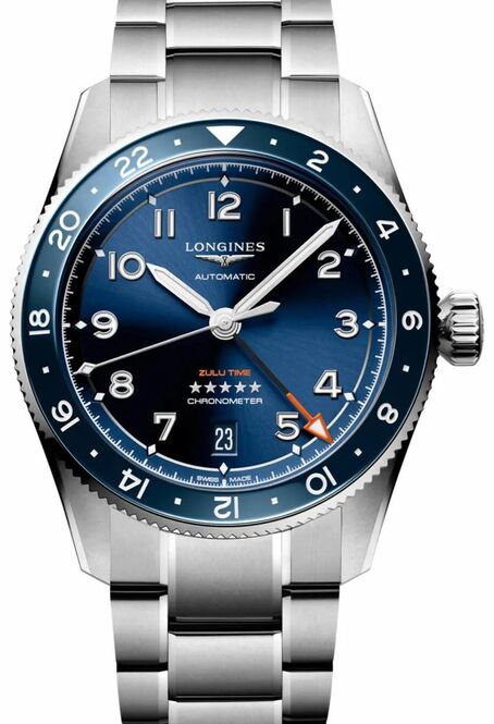 Longines Spirit Niebieski 39 mm Stal L3.802.4.93.6